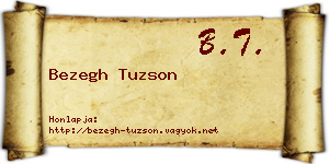 Bezegh Tuzson névjegykártya